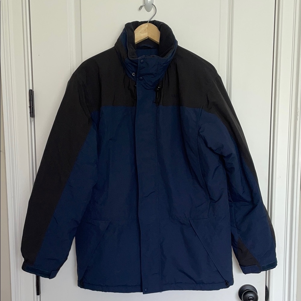 L. L. Bean Men's Parka Jacket Navy/Black M
